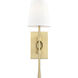 None Wall Sconce Wall Light in Vintage Brass